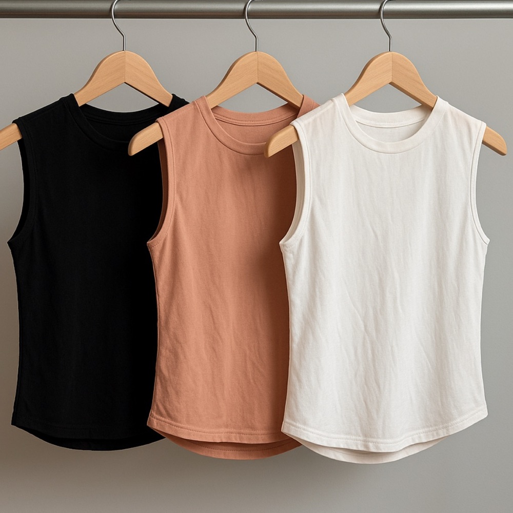 Everlane Sleeveless Women's Tops - Black, pink, and White